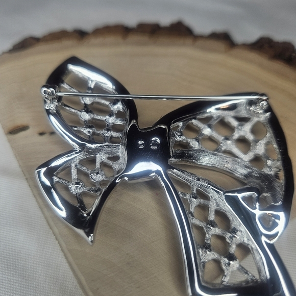 Swarovski Signed Pave Crystal Bow Brooch NIB 2.75" Retail $150 - Picture 6 of 11